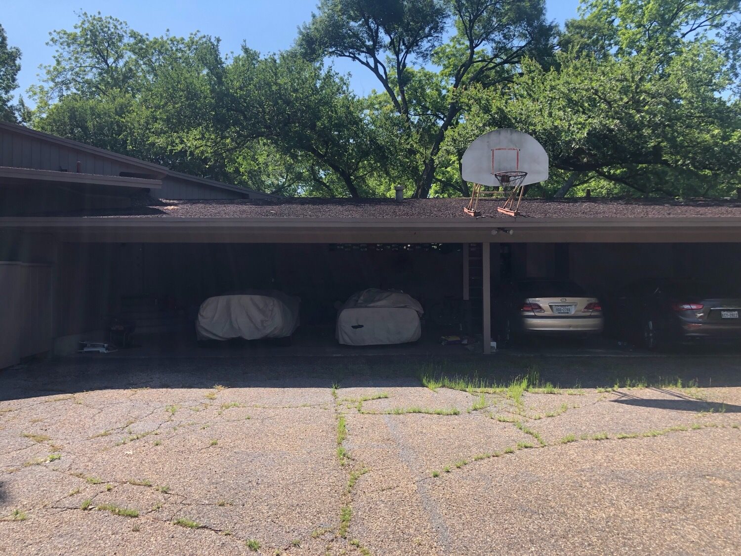 Residential carport before adding garage doors A2
