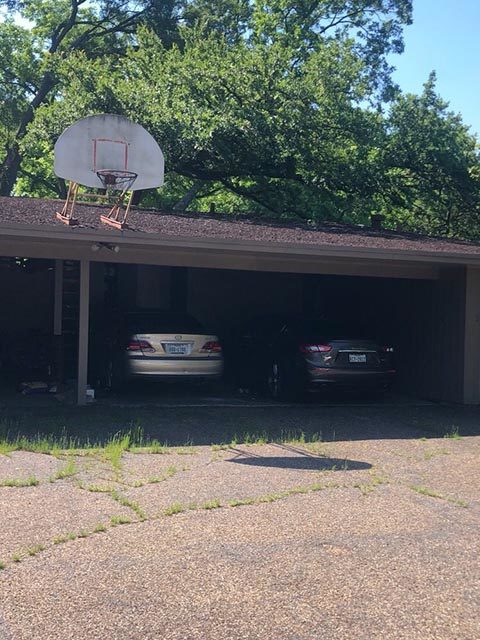 car port before adding garage doors