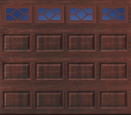 Amarr Heritage Short Panel Mahogany Traditional Residential Garage Door