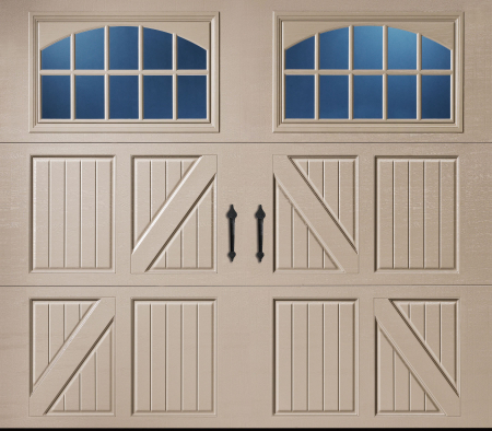 Amarr Lucern Residential Carriage Garage Door in Sandtone