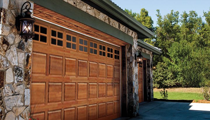 A newly installed carriage garage doors in Fort Worth