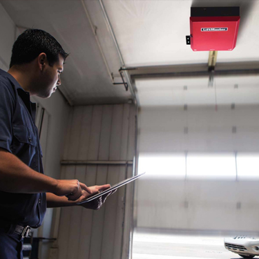 Residential Garage Door being tested in Dallas